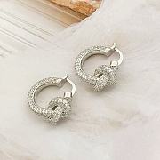 Tiffany Knot Pavé Hoop Earrings Silver - 2