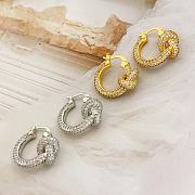 Tiffany Knot Pavé Hoop Earrings Silver - 3