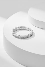 Cartier Maillon Panthère wedding band half-paved silver - 3