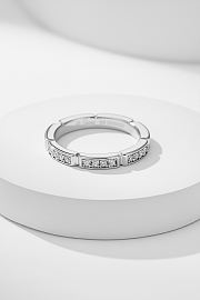 Cartier Maillon Panthère wedding band half-paved silver - 2