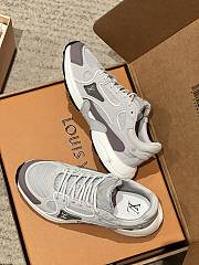 LOUIS VUITTON | LV Olympia Sneaker Mix of materials Light Gray - 4