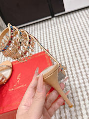 René Caovilla Chandelier Nude Crystal Sandal 7.5 cm - 5