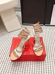 René Caovilla Chandelier Nude Crystal Sandal 7.5 cm - 4