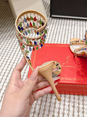 René Caovilla Chandelier Nude Rainbow Crystal Sandal 7.5 cm - 4