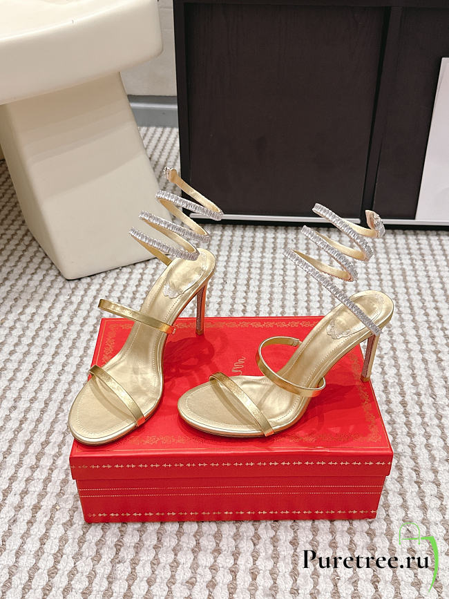 René Caovilla Cleo Butter Yellow Sandals 7.5 cm - 1