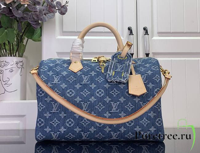 LOUIS VUITTON | Speedy Soft 30 Denim Blue M14430 - 1