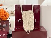 GUCCI | Marmont Nano Bucket bag in Light Beige leather  - 6