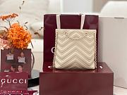 GUCCI | Marmont Nano Bucket bag in Light Beige leather  - 3