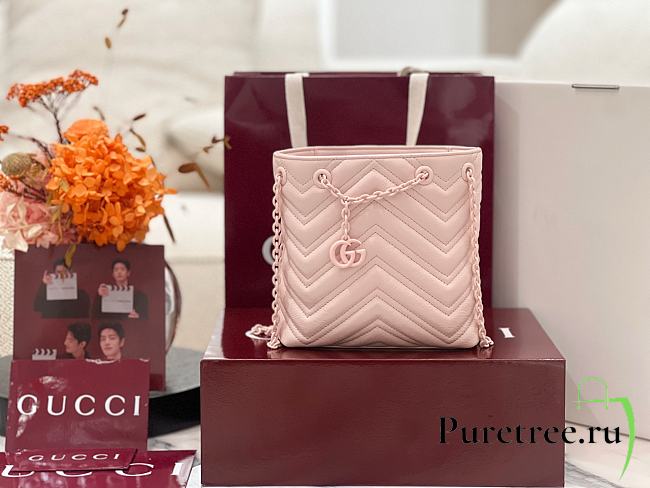 GUCCI | Marmont Nano Bucket bag in Light Pink leather - 1