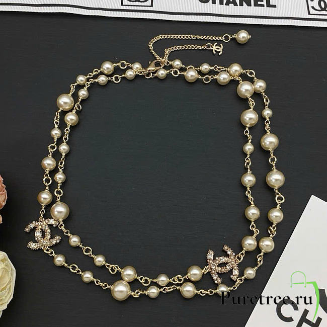 Chanel CC Pearl Layered Necklace - 1