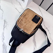 LOEWE | Flex sling in canvas and suede black/dark gold - 6
