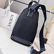 LOEWE | Flex sling in canvas and suede black/dark gold - 4