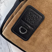 LOEWE | Flex sling in canvas and suede black/dark gold - 2