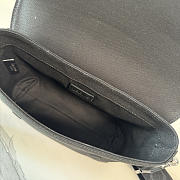 LOEWE | Mini Flex messenger in canvas and suede black/dark gold - 3