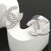 Chanel Classic CC Pearl Stud Earrings - 3