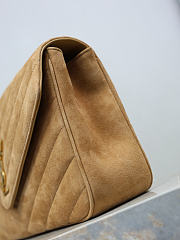 YSL | LouLou suede bag natural tan size 32x22x10 cm - 5