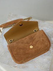 YSL | LouLou suede bag brown size 20x12x5 cm - 6