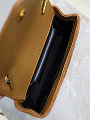 YSL | LouLou suede bag brown size 20x12x5 cm - 3