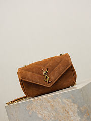 YSL | LouLou suede bag brown size 20x12x5 cm - 4