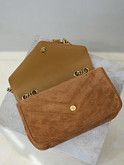 YSL | LouLou suede bag brown size 24x14x6 cm - 6