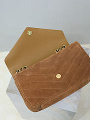 YSL | LouLou suede bag brown size 29x17x8 cm - 6
