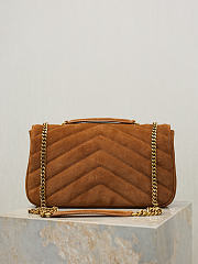 YSL | LouLou suede bag brown size 29x17x8 cm - 5