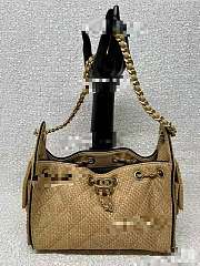 CHANEL | 25 Mini handbag Braided Raffia, Calfskin & Gold-Tone Metal  Beige & Black - 4