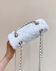 CHANEL | Timeless/Classique Chain glitter backpack white - 5