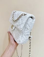 CHANEL | Timeless/Classique Chain glitter backpack white - 4