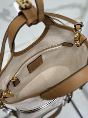 Prada Linen blend mini-buckle bag sizre 21x18x9 cm - 6