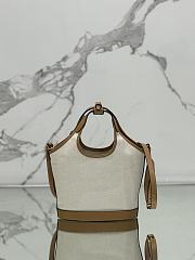 Prada Linen blend mini-buckle bag sizre 21x18x9 cm - 2