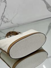 Prada Linen blend mini-buckle bag size 28x22.5x12.5 cm - 3