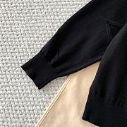LOUIS VUITTON | Embossed Jacquard Knit Crew Neck Long Sleeve Black - 5