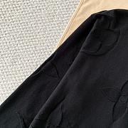 LOUIS VUITTON | Embossed Jacquard Knit Crew Neck Long Sleeve Black - 3