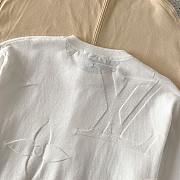 LOUIS VUITTON | Embossed Jacquard Knit Crew Neck Long Sleeve White - 6