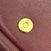 CELINE | Little Halfmoon Soft Triomphe In Supple Shiny Lambskin Burgundy - 6