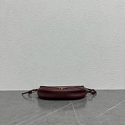 CELINE | Little Halfmoon Soft Triomphe In Supple Shiny Lambskin Burgundy - 2