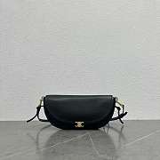 CELINE | Little Halfmoon Soft Triomphe In Supple Shiny Lambskin Black - 1