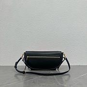 CELINE | Little Halfmoon Soft Triomphe In Supple Shiny Lambskin Black - 4