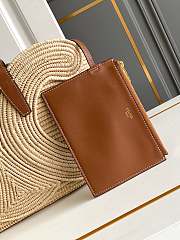 CELINE | Classic Panier Small Braided Triomphe In Raffia And Calfskin - 2