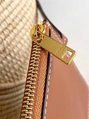 CELINE | Classic Panier Small Braided Triomphe In Raffia And Calfskin - 4