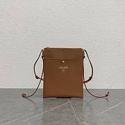 CELINE | Sharp Pouch In Smooth Lambskin Brown - 1