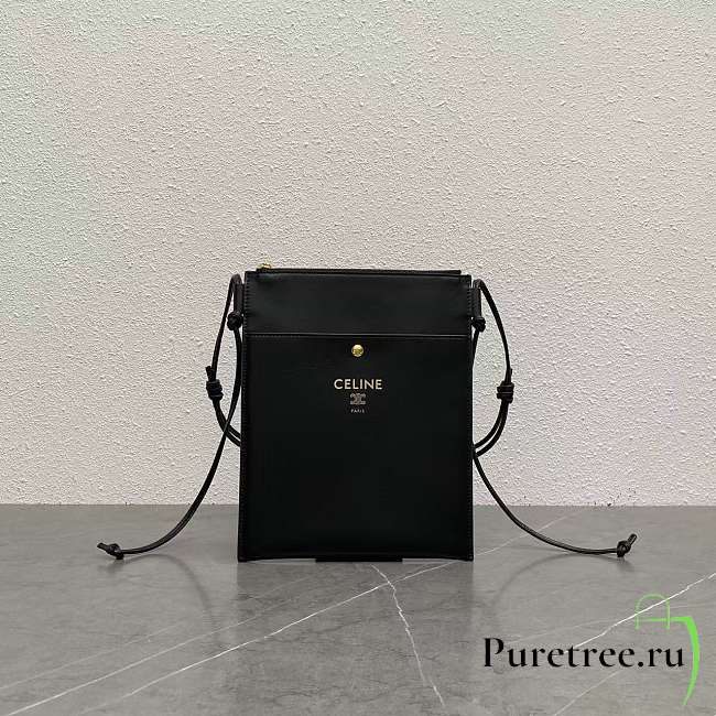 CELINE | Sharp Pouch In Smooth Lambskin Black - 1