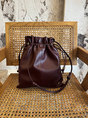 CELINE | Small Crystal Pouch In Lambskin Burgundy