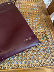 CELINE | Small Crystal Pouch In Lambskin Burgundy - 5