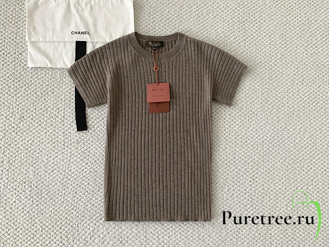 LORO PIANA | Coste Crewneck Licorice Root Melange - 1