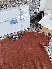 Prada Short sleeve knitwear embellished neckline 02 - 5