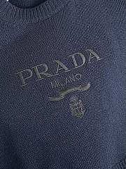 Prada logo-intarsia cropped wool sweater black - 6