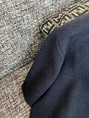 Prada logo-intarsia cropped wool sweater black - 3