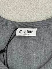 MIUMIU | Black Viscose Tank Top Gray - 3